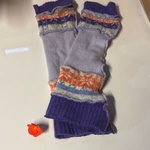 NWT One of a Kind Cashmere Colorful Knit Arm Warmers